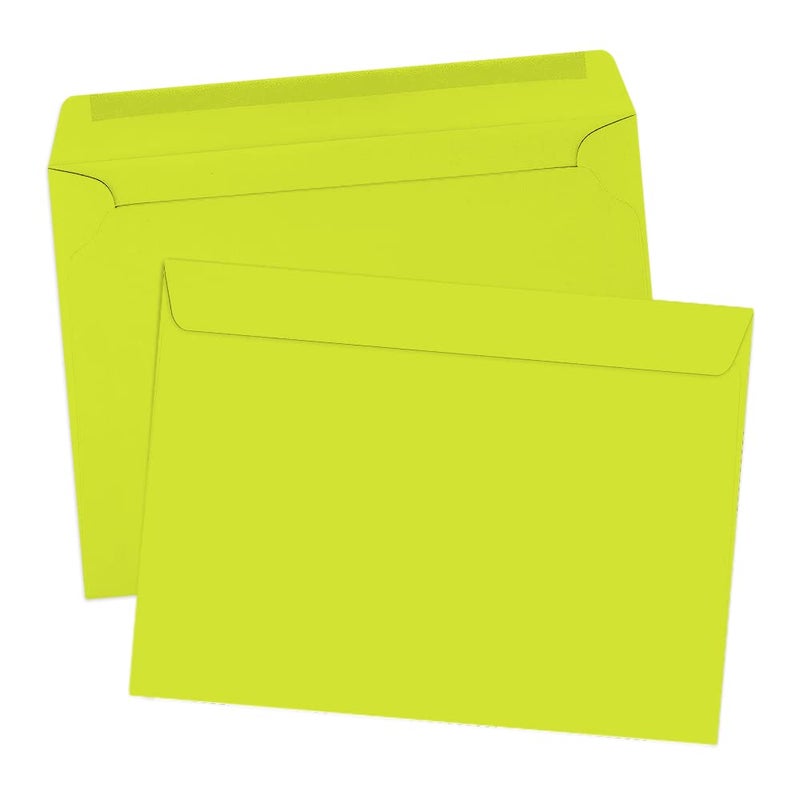LUXPaper 9 x 12 Booklet Envelopes | Wasabi Green | 80lb. Text | 50 Qty - Image 3